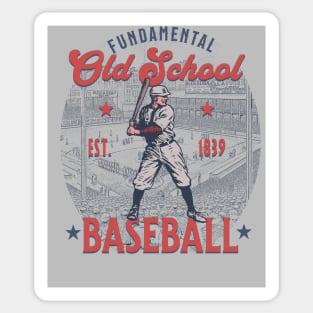 Old School Fundamental Baseball Player Coach Birthday Sticker